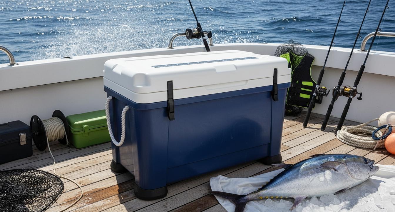 Cooler Box Wholesale Rotomolded HDPE Construction and 5-Day Ice Retention for Marine Supply Distributors