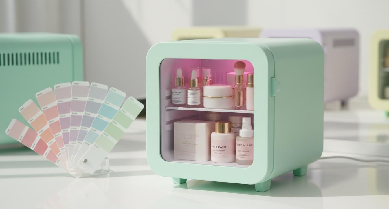 US Beauty Boxes Drive 4L Makeup Fridge Demand Pantone Matching and 300-Unit MOQ
